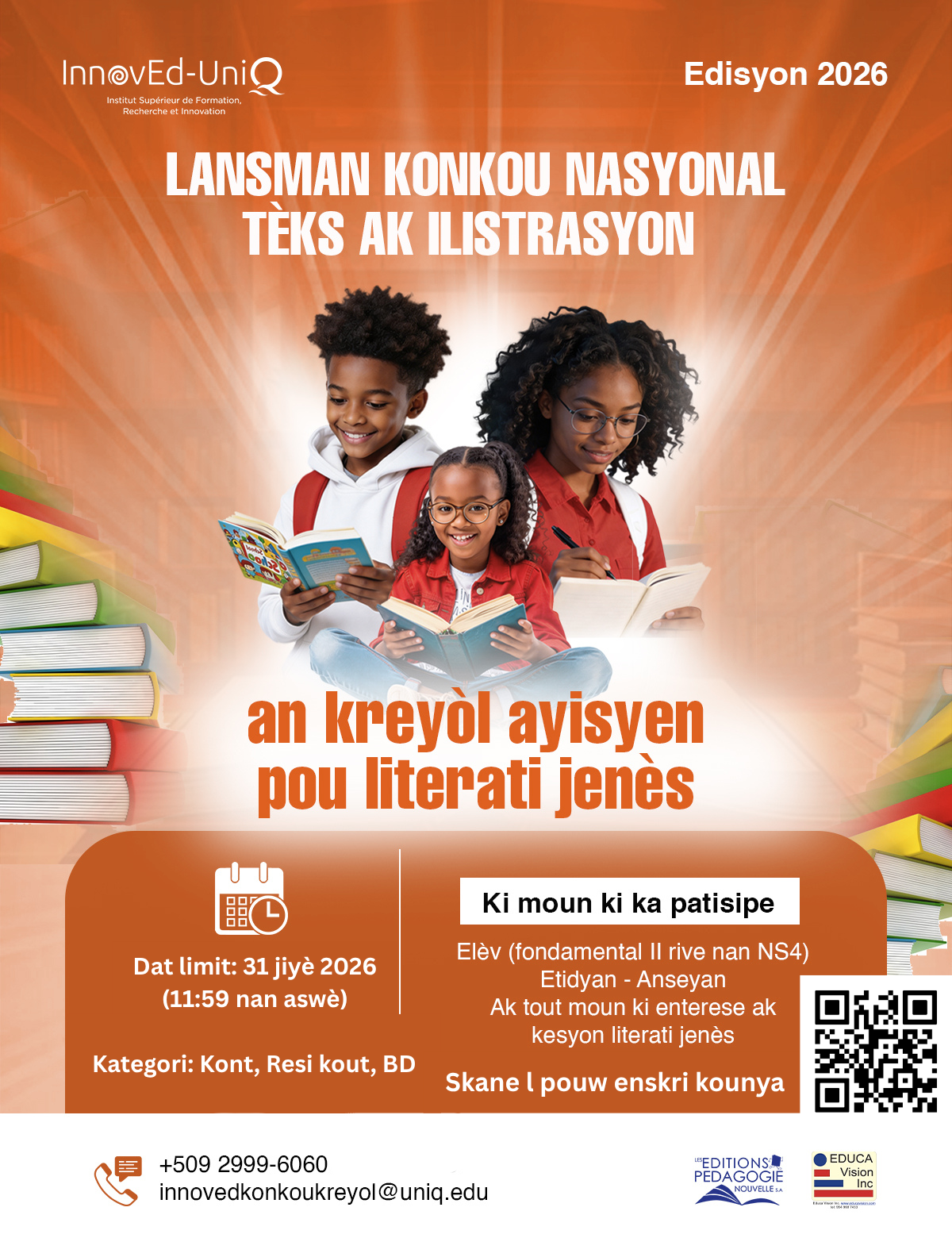 InnovEd Uniq annonce le lancement officiel du Concours National de Texte en Créole 2026. 